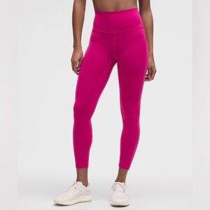 LULULEMON Wunder Train High-Rise Tight Leggings with Pockets Passionate Pink 6